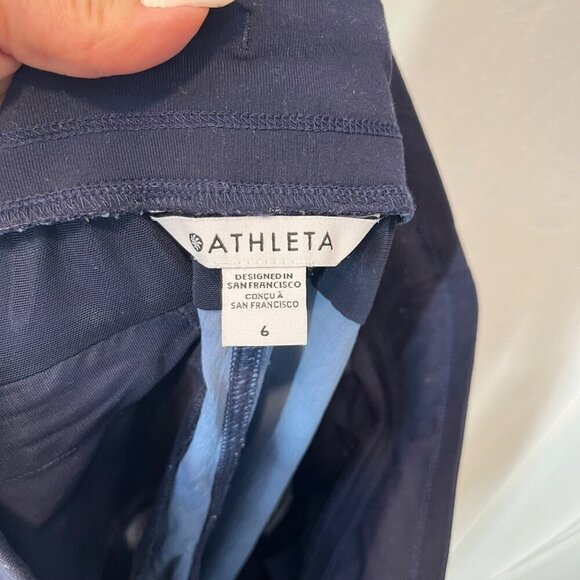 Athleta Trekkie North Jogger Ethereal Bloom flower print Size 6 Navy Blue nylon - Picture 10 of 11